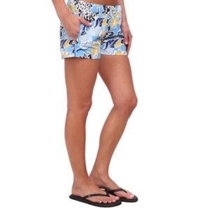 Patagonia Yellow Barely Baggies Manoa Skipper Blue Beach Athletic Shorts Sz XS